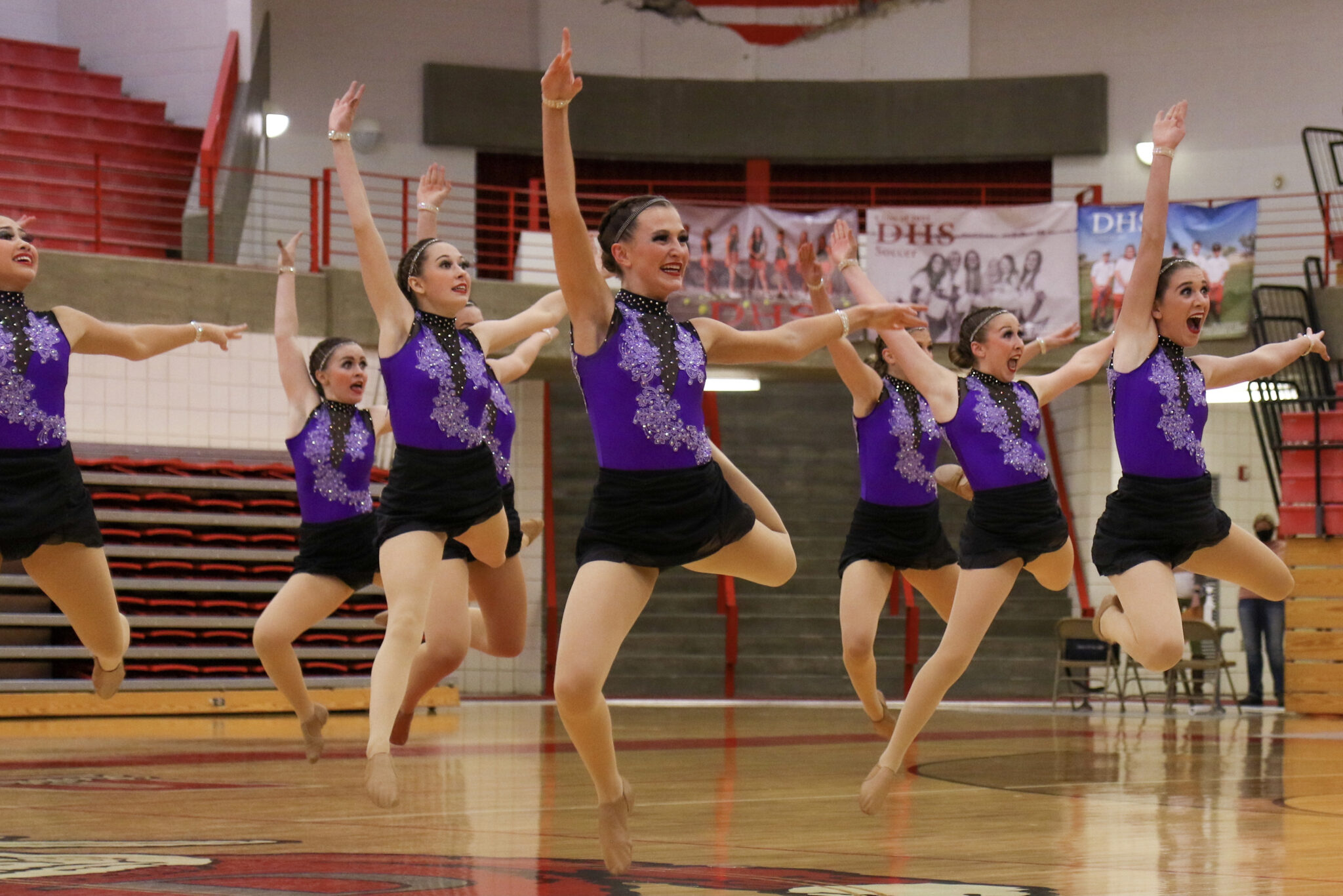 Drill team competes and takes second place