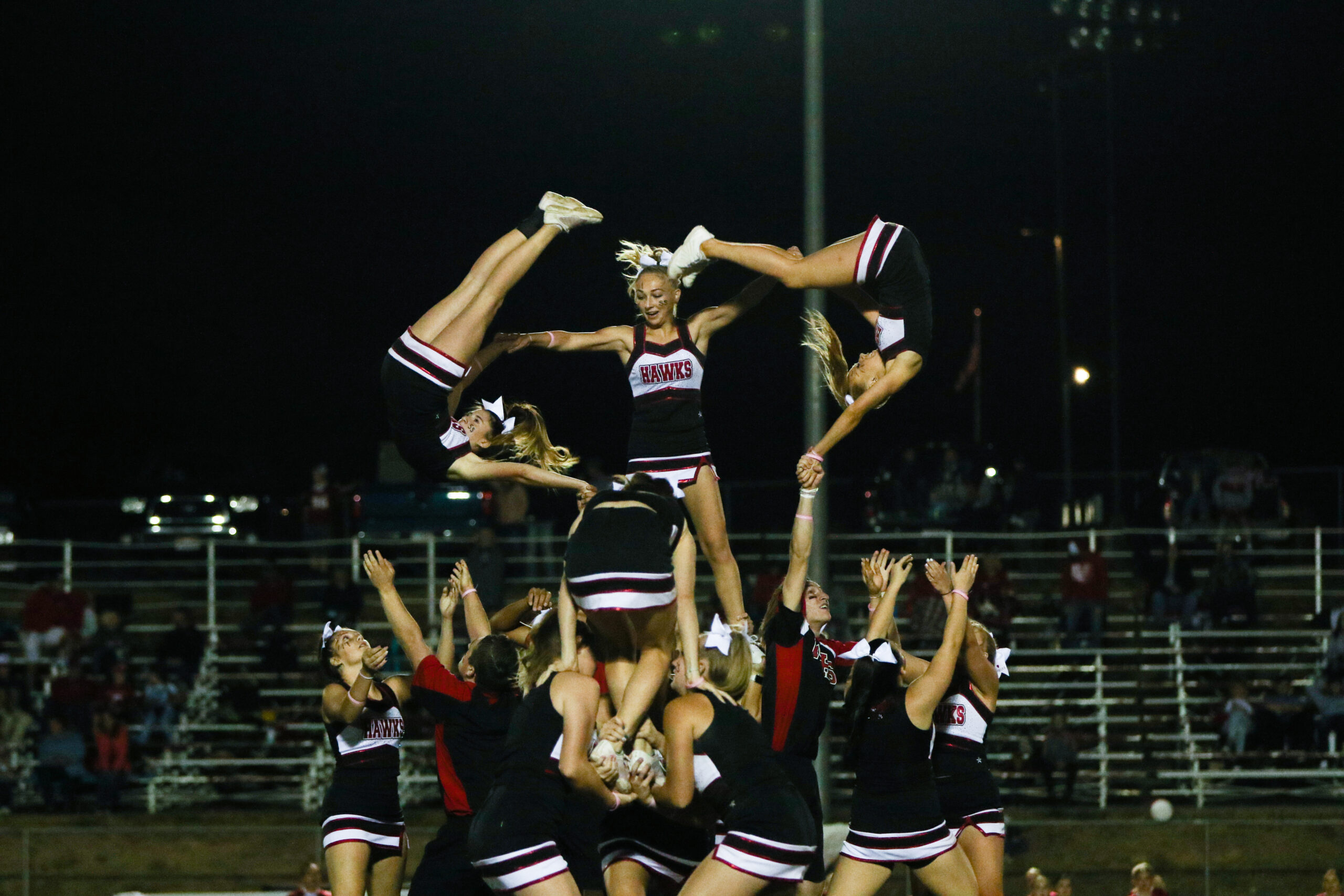 Cheer team focuses on further improving stunts and team dynamics